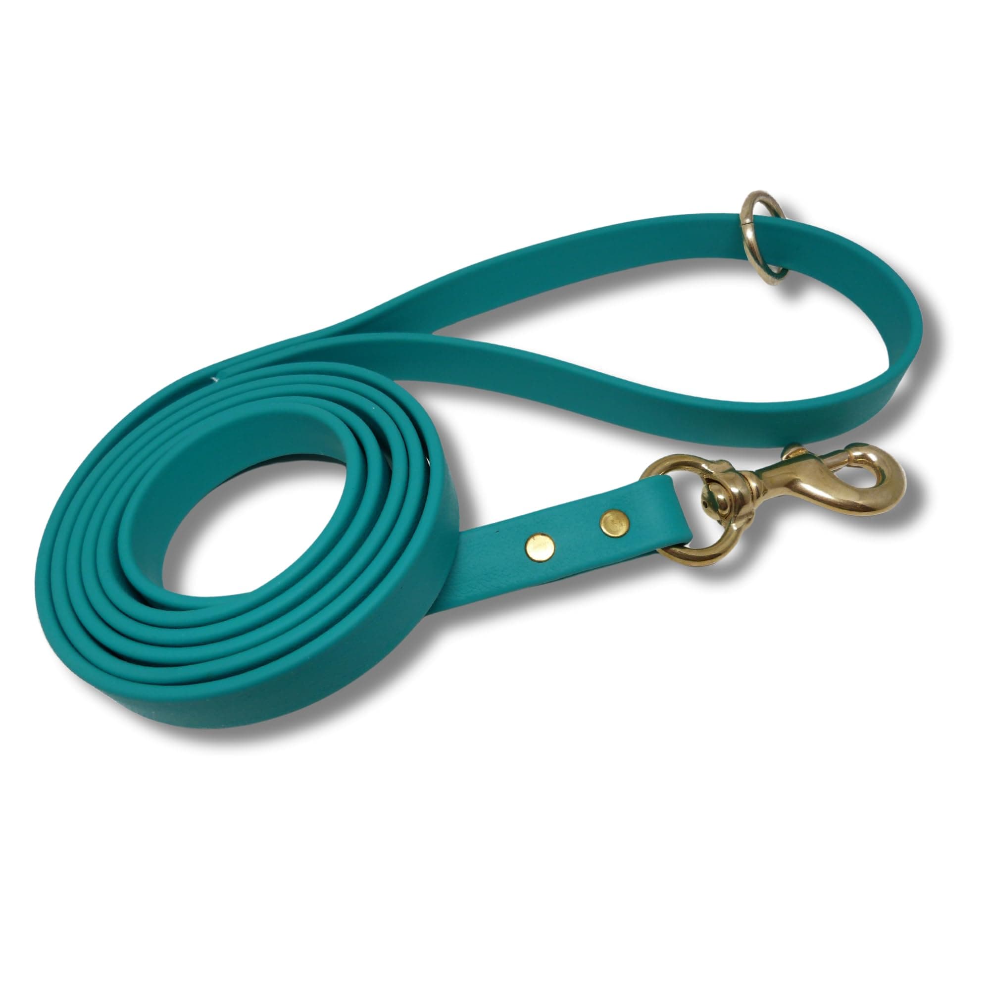 Gummy Dog Leash, Biothane, Dog Training Leash, Made in The USA, 4 Feet, Various Sizes & Colors (1/2, Teal)
