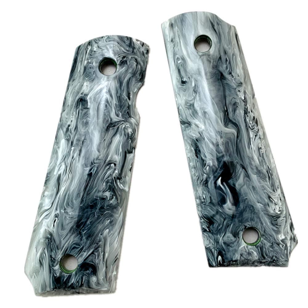 Marble Pattern Acrylic 1911 Gun Grips Custom DIY EDC Pistol Knife Handles Material Full Size fits Most Commander,Standard & Government 1911 Models