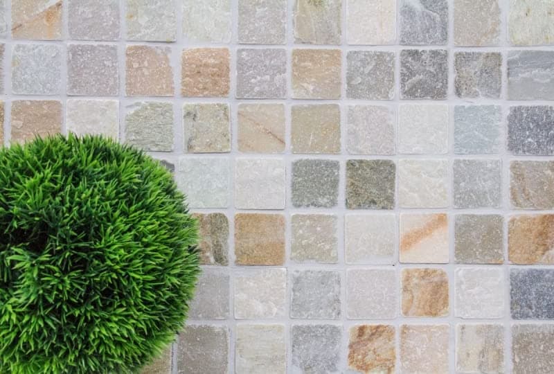 MOS43-46685_m Travertine Mosaic Tile Natural Stone Beige Brown