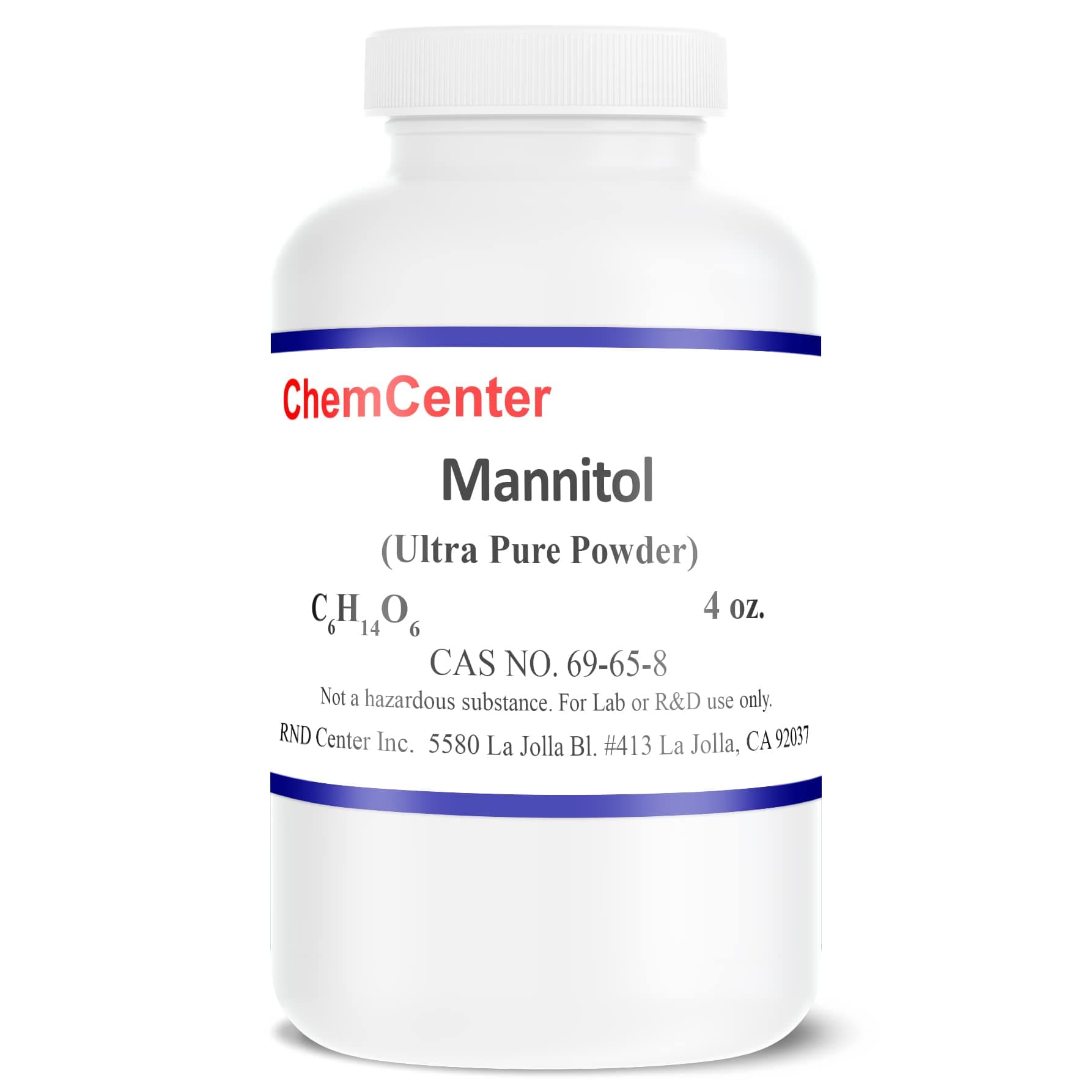 Mannitol, Powder, Ultra Pure, 4 oz. (113.4 Grams)