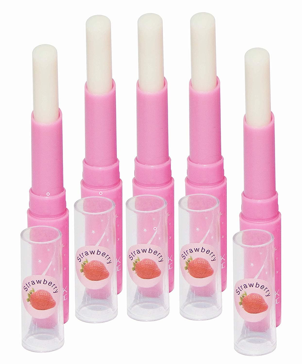 SWIPA Fruit Extract Color Changing Pink Magic Lipstick Combo Pack of 5, Glossy Finish - Pink