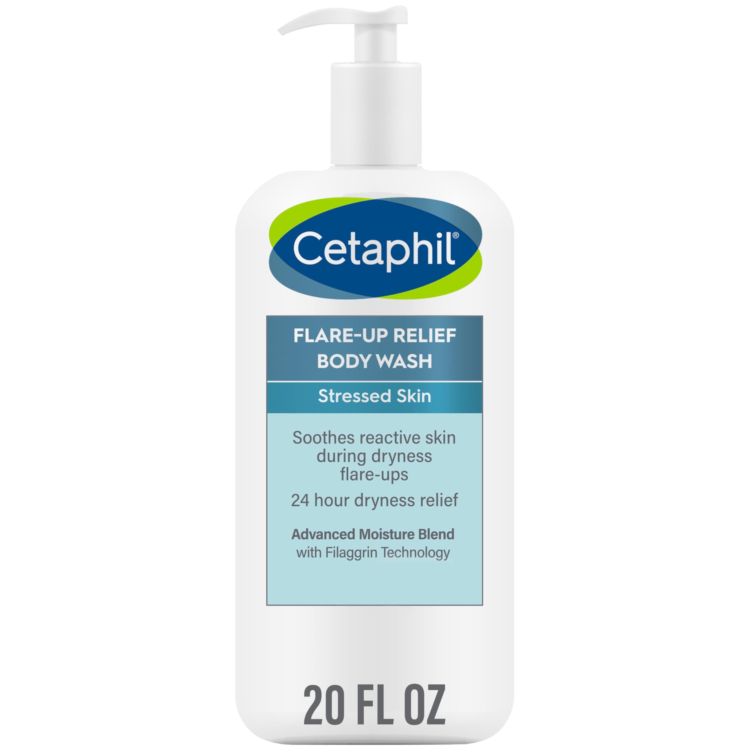 Cetaphil Advanced Moisture Blend Flare Up Relief Body Wash, 20 Fl Oz (Pack of 1), Multi