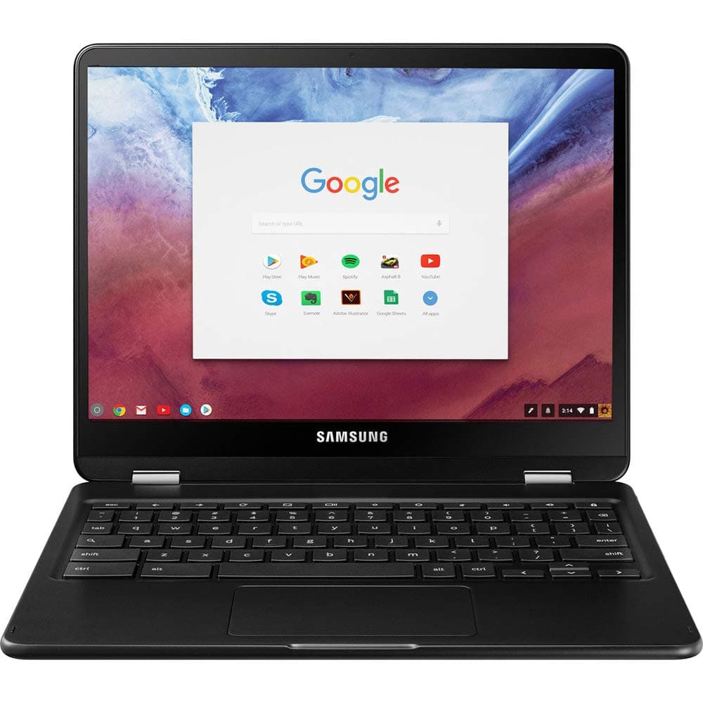 Samsung XE510C25-K01US Intel CORE M3 6Y30 0.9 GHz Laptop, 4 GB RAM, 32 GB SSD, 12.3" LCD, Metallic Black, Chrome