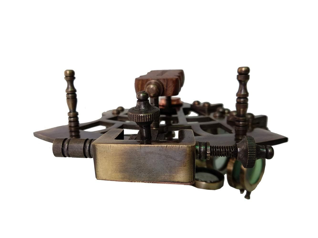 J. Scott London Brass Sextant with Box, Nautical Maritime Gift, Navigational Collectible