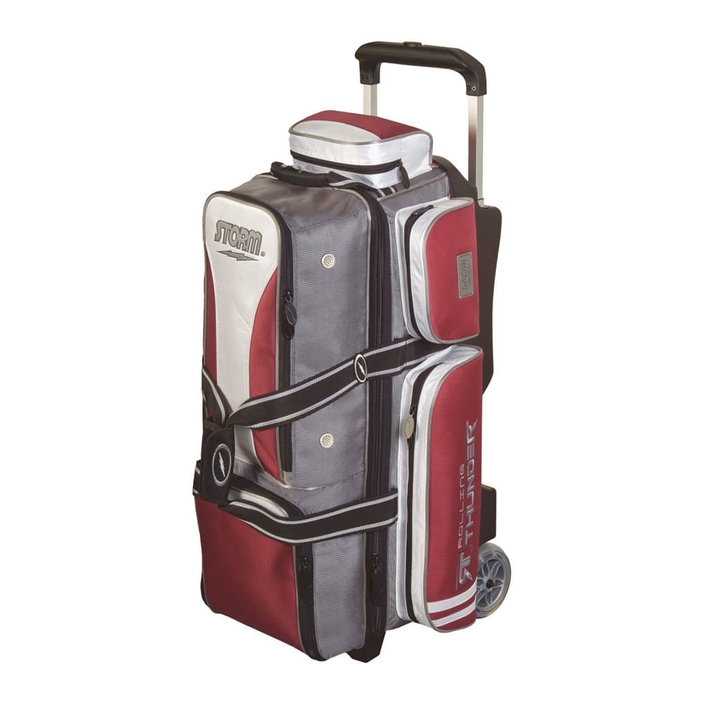 Storm 3 Ball Rolling Thunder Bowling Bag- Grey/Red/White ()