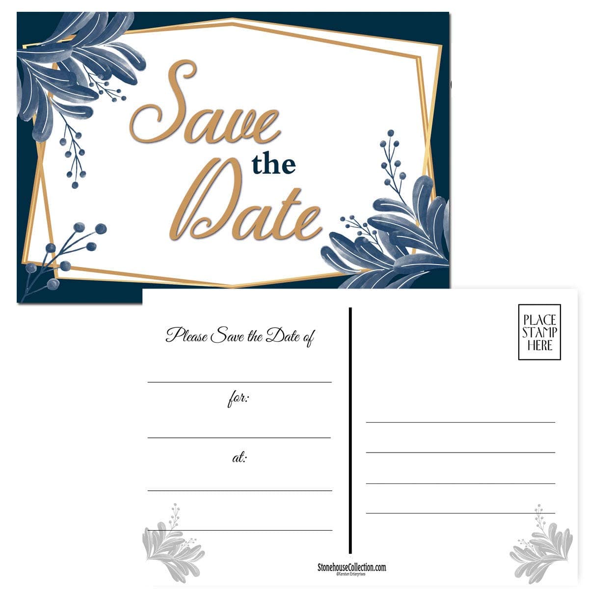 40 Fancy and Formal Save The Date Postcards | Wedding, Baby Shower, Birthdays, Celebration Announcements | Great For Any Occasion | 4" x 6" Postcards - Made in the USA
