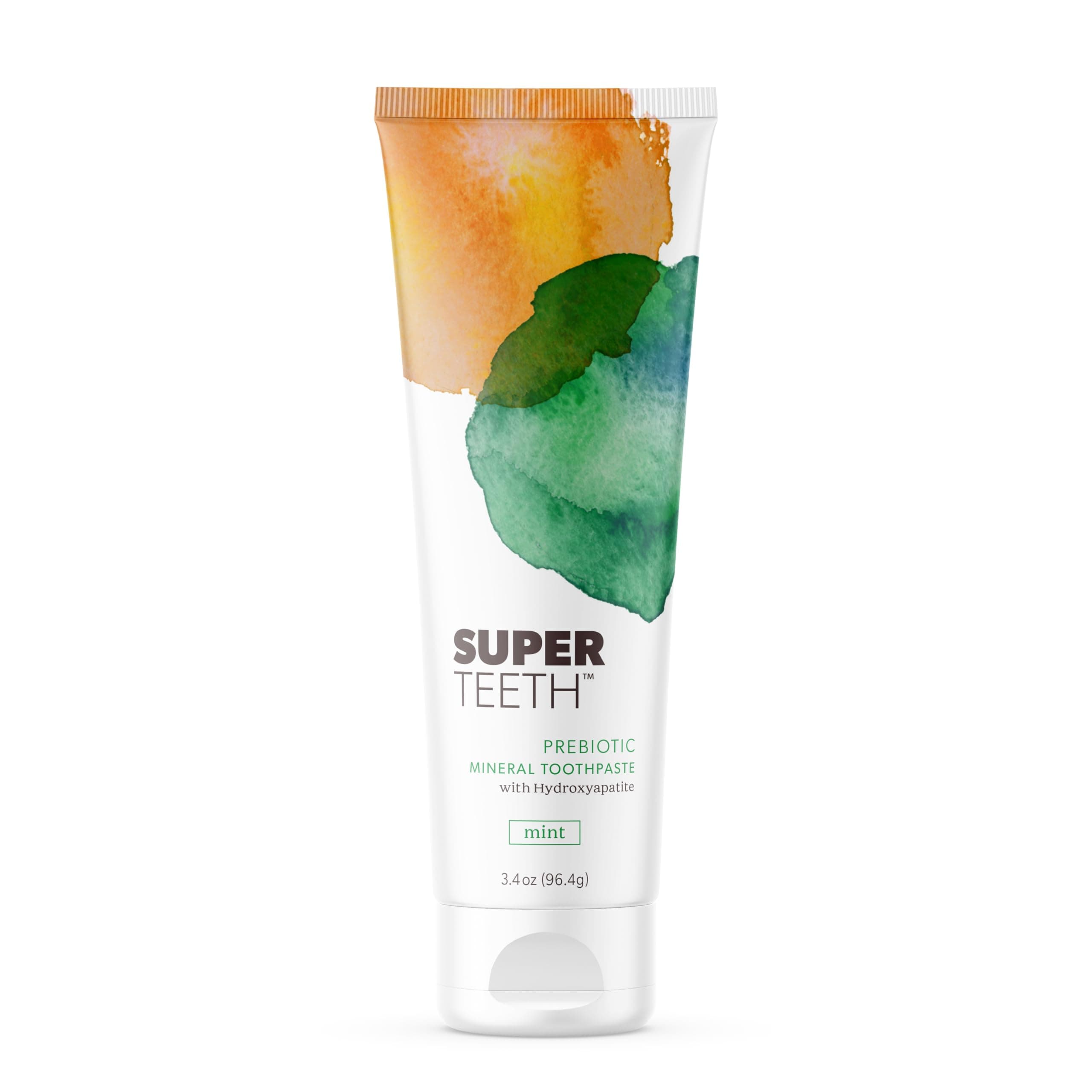 - SuperTeeth Hydroxyapatite, Fluoride-Free Toothpaste with Prebiotics & Xylitol | Remineralizing Toothpaste that Freshens Breath, Fights Cavities & Plaque Buildup | Mint Flavored, Made in the USA