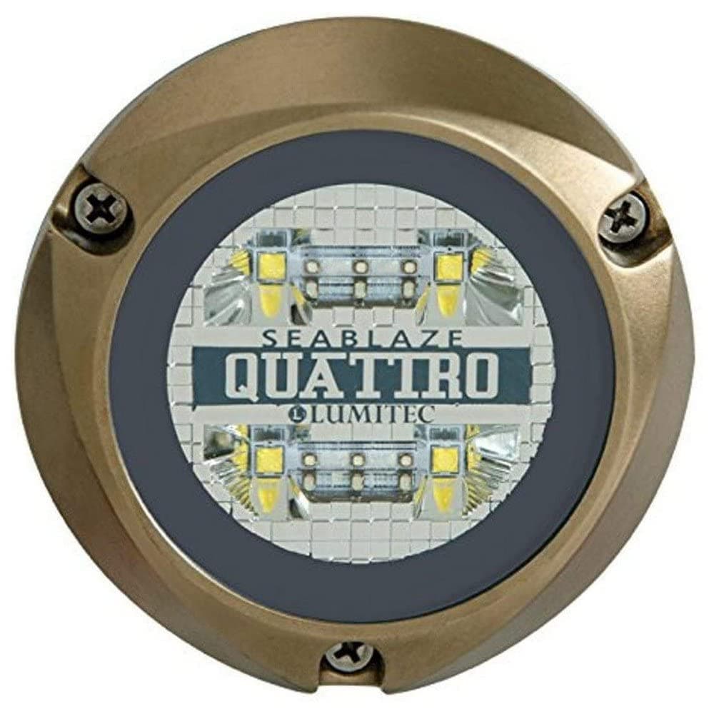 Lumitec Lighting 101511, LED Underwater Light, SeaBlaze Quattro Underwater Light, Dual Color White/Blue, One Size