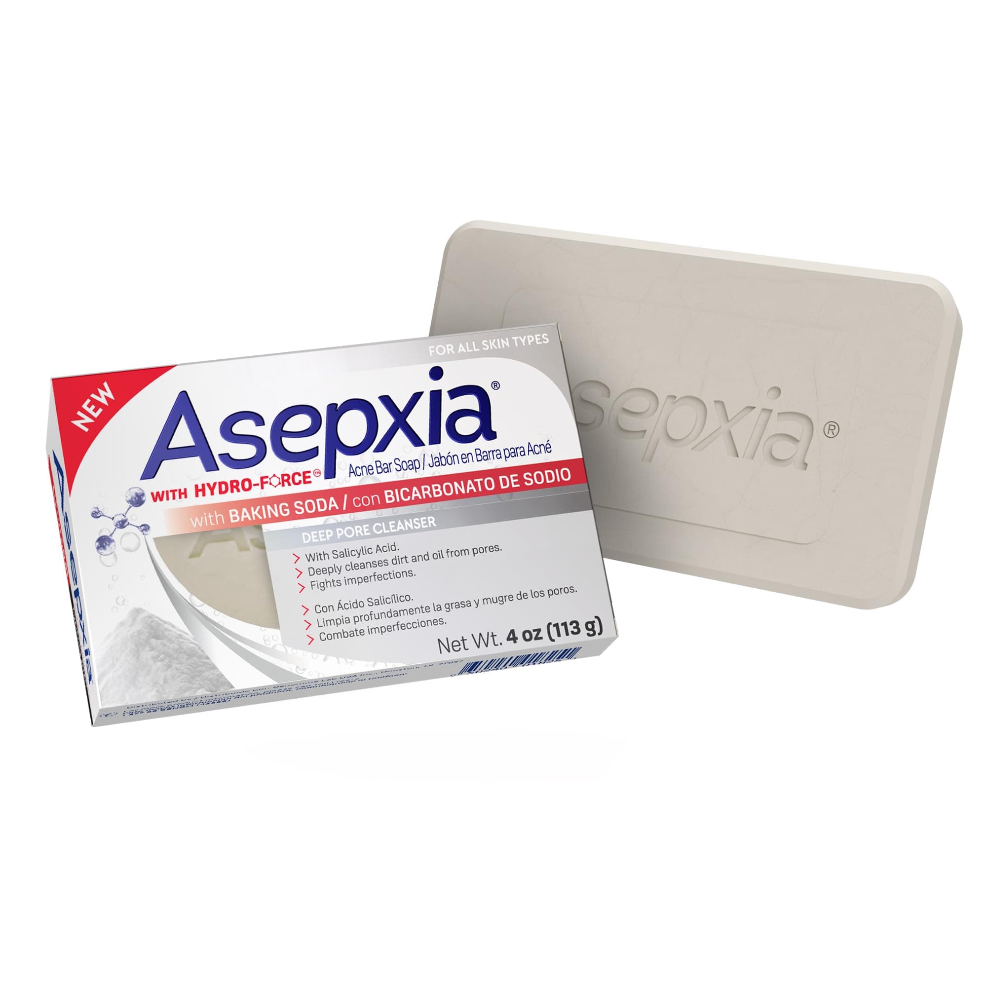 ASEPXIA Acne Cleansing Bar Soap with Baking Soda, 120ml