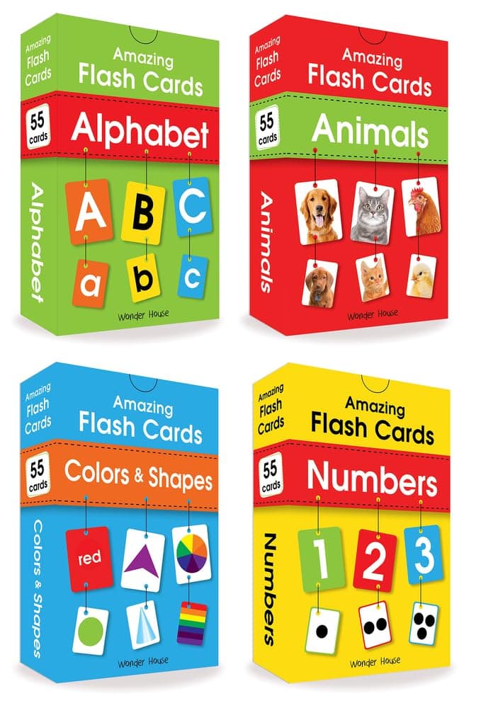 – Wonder House Books Amazing Flash Cards Set Of 4 Boxes: Early Development OF Preschool Toddler (220 Cards, Alphabet, Num [Paperback]