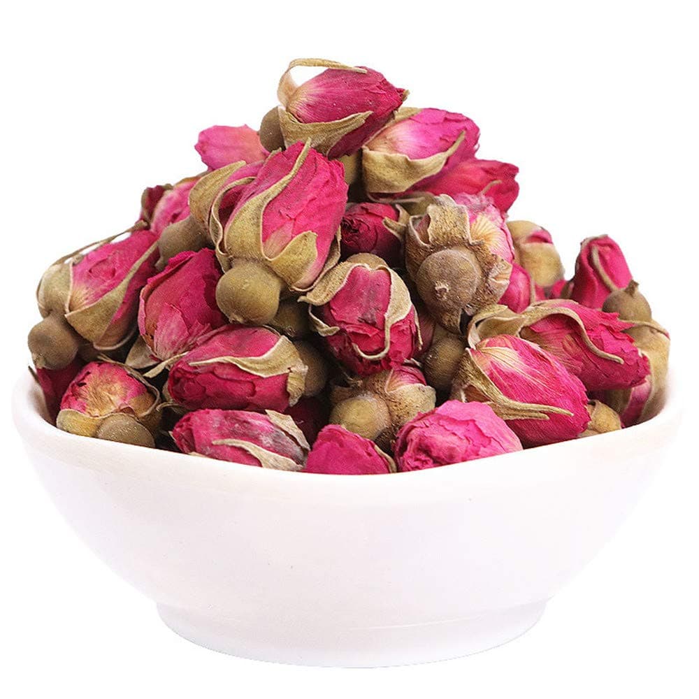 EBUYOM 100g Fragrant Rose Buds Rose Petals Scented Dry Rose Flowers Buds Dried Herbal Rose Tea