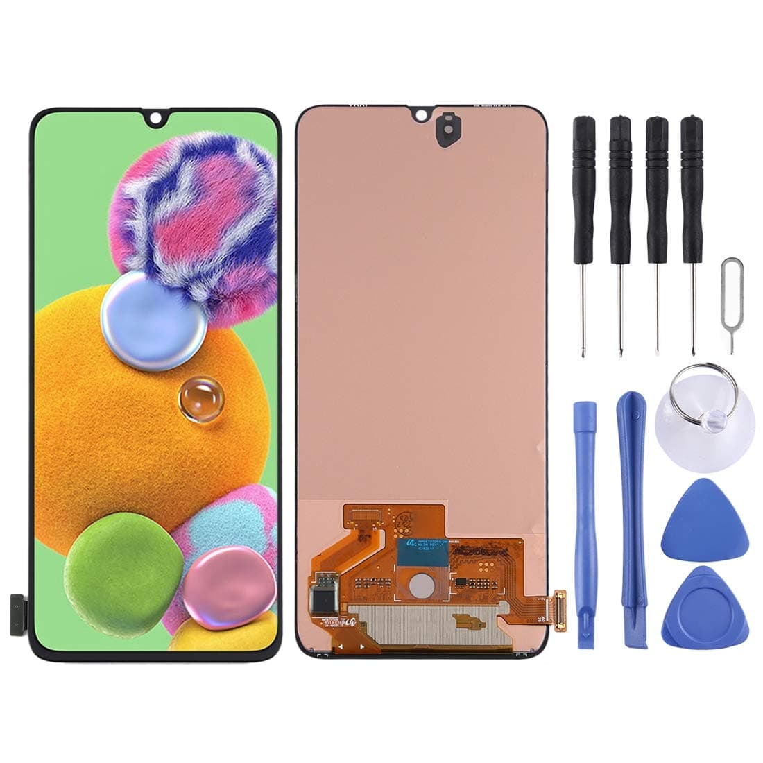 LCD Screen for Galaxy A90 5G SM-A908B with Digitizer Full Assembly (Black)