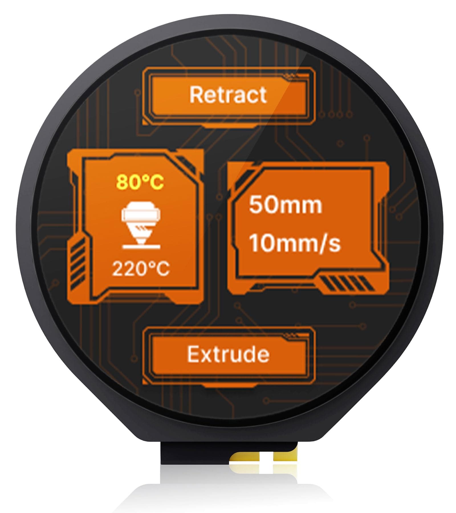 KNOMI V2.0 UI Mini Multi-Color Touch Screen Display 1.28inch Upgrade BTT EBB SB2209/SB2240 CAN for Voron StealthBurner Support Klipper OTA Firmware Updates