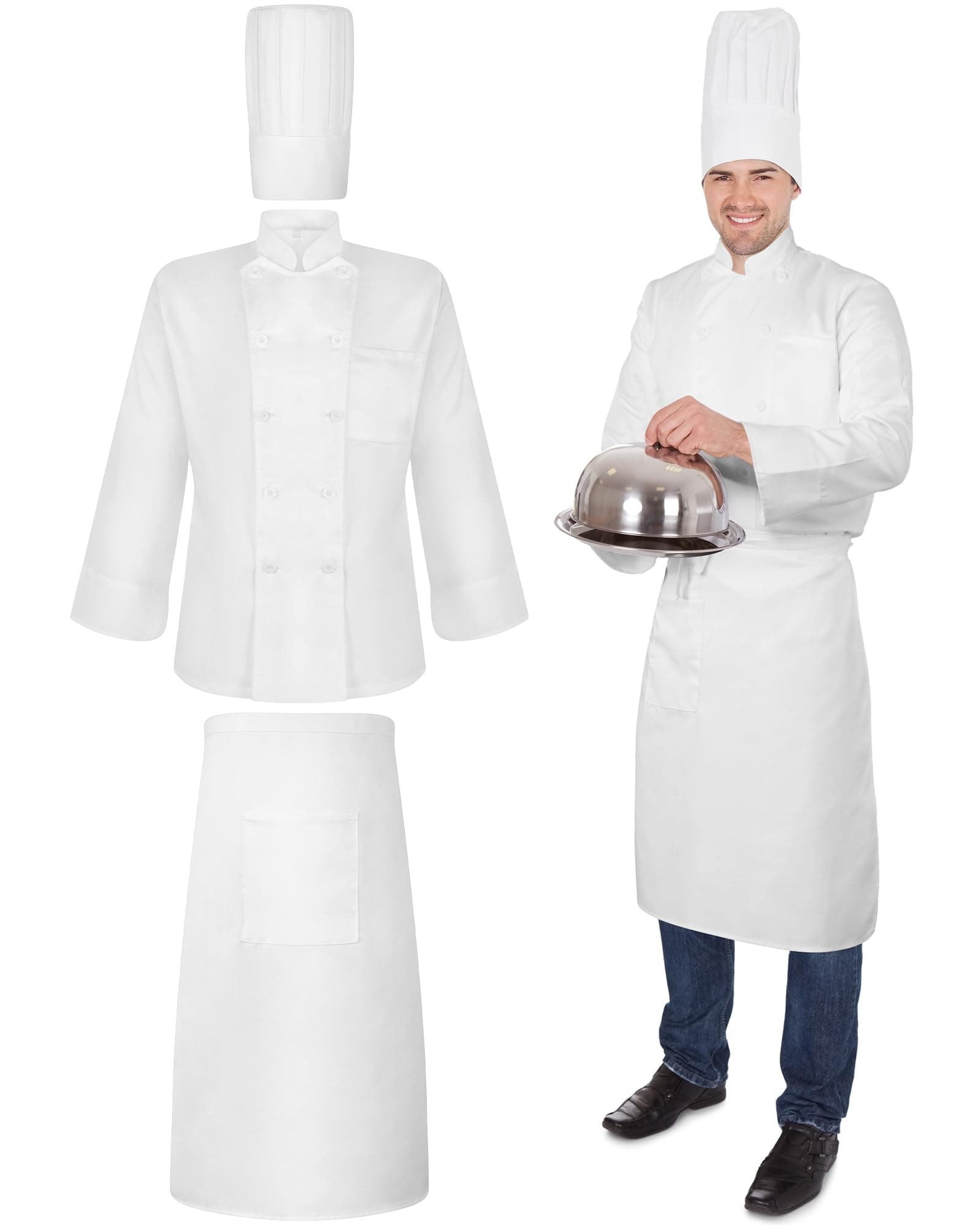 Hillban mens Chef Costume Chef Costume
