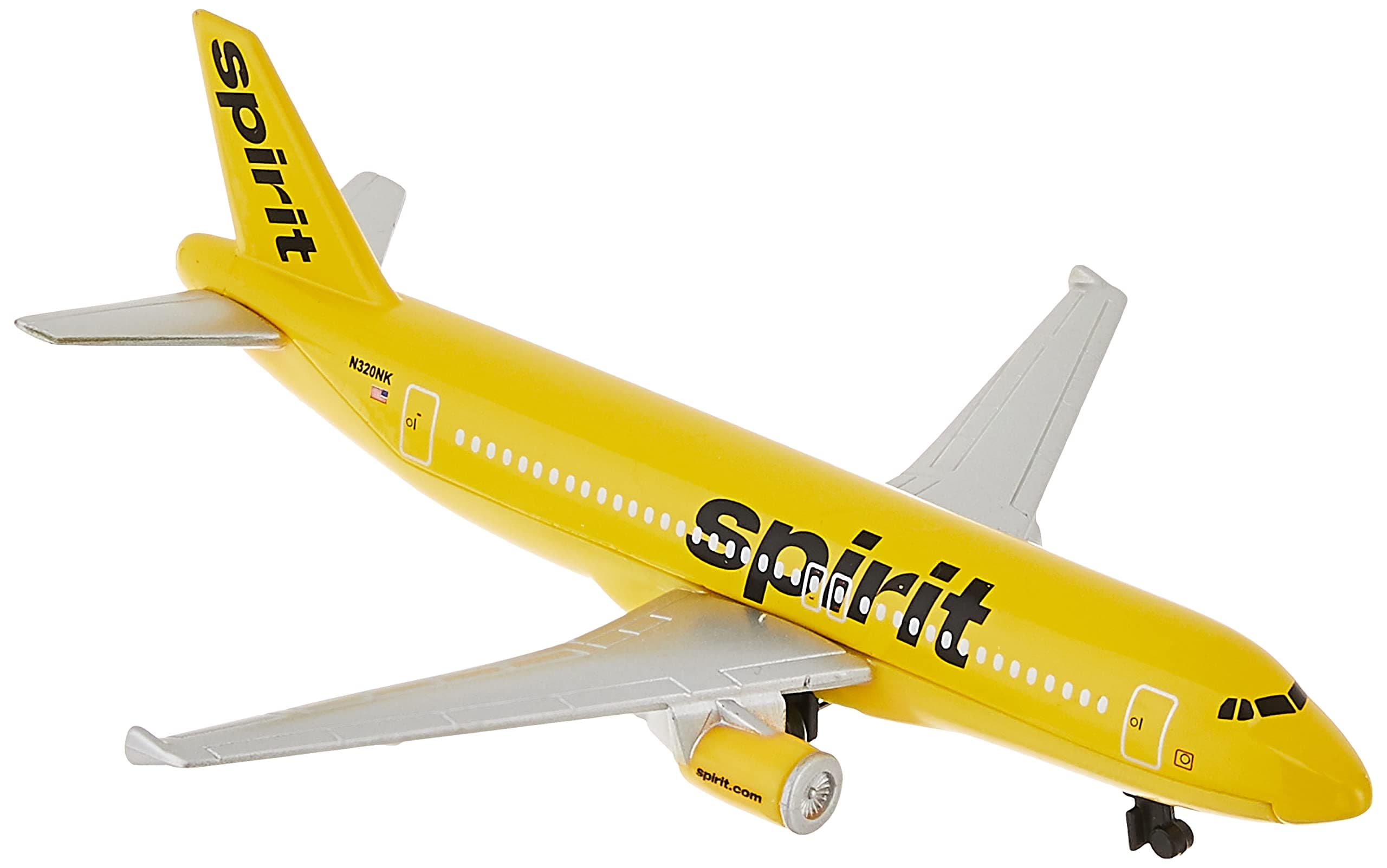 Daron Toy Airplane – Spirit Airlines – Die-Cast Metal Model Airplane Toy with Plastic Parts for Kids Ages 3+