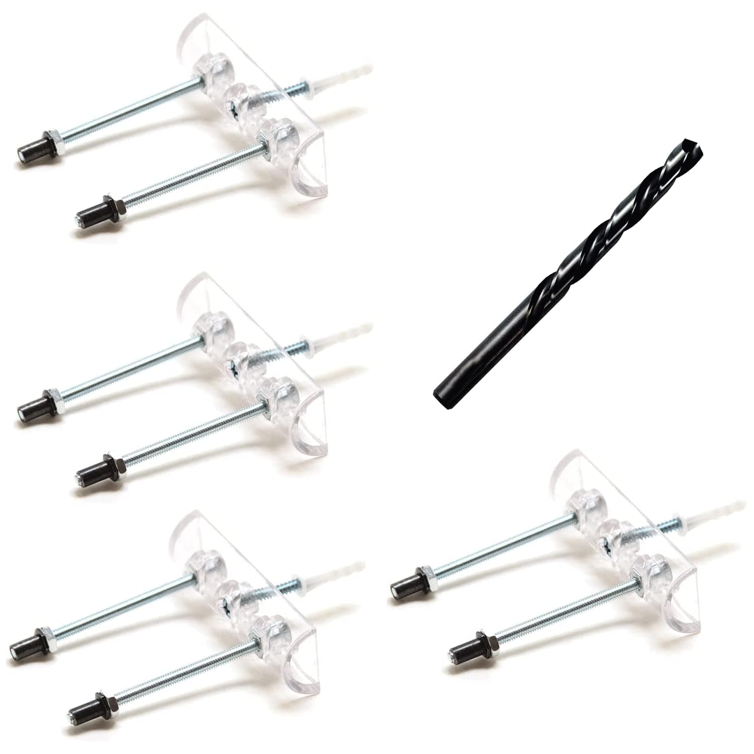 Skateboard Deck Wall Display Kit + Drill Bit 4 Pack