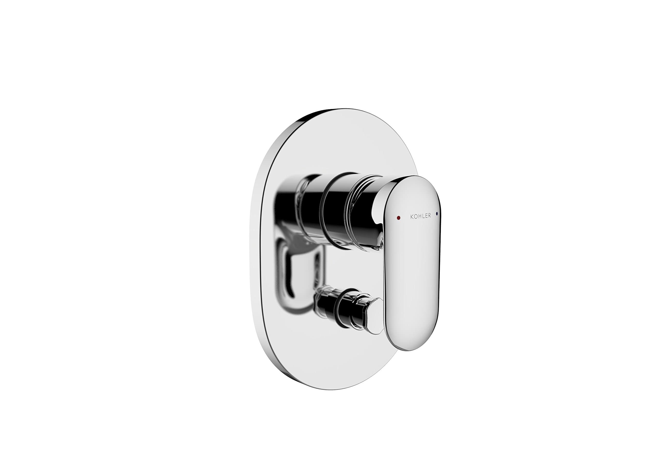 Kumin Recessed Bath & Shower Trim In Polished Chrome