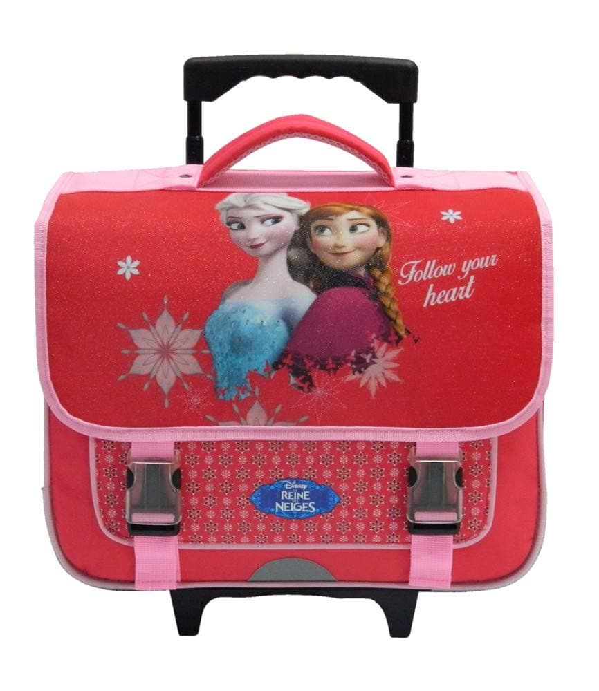 Bagtrotter FROSI18SIST Queen of Snow/Frozen Schoolbag Trolley, Size-38 x 14 x 33 Cm, Colour-Pink