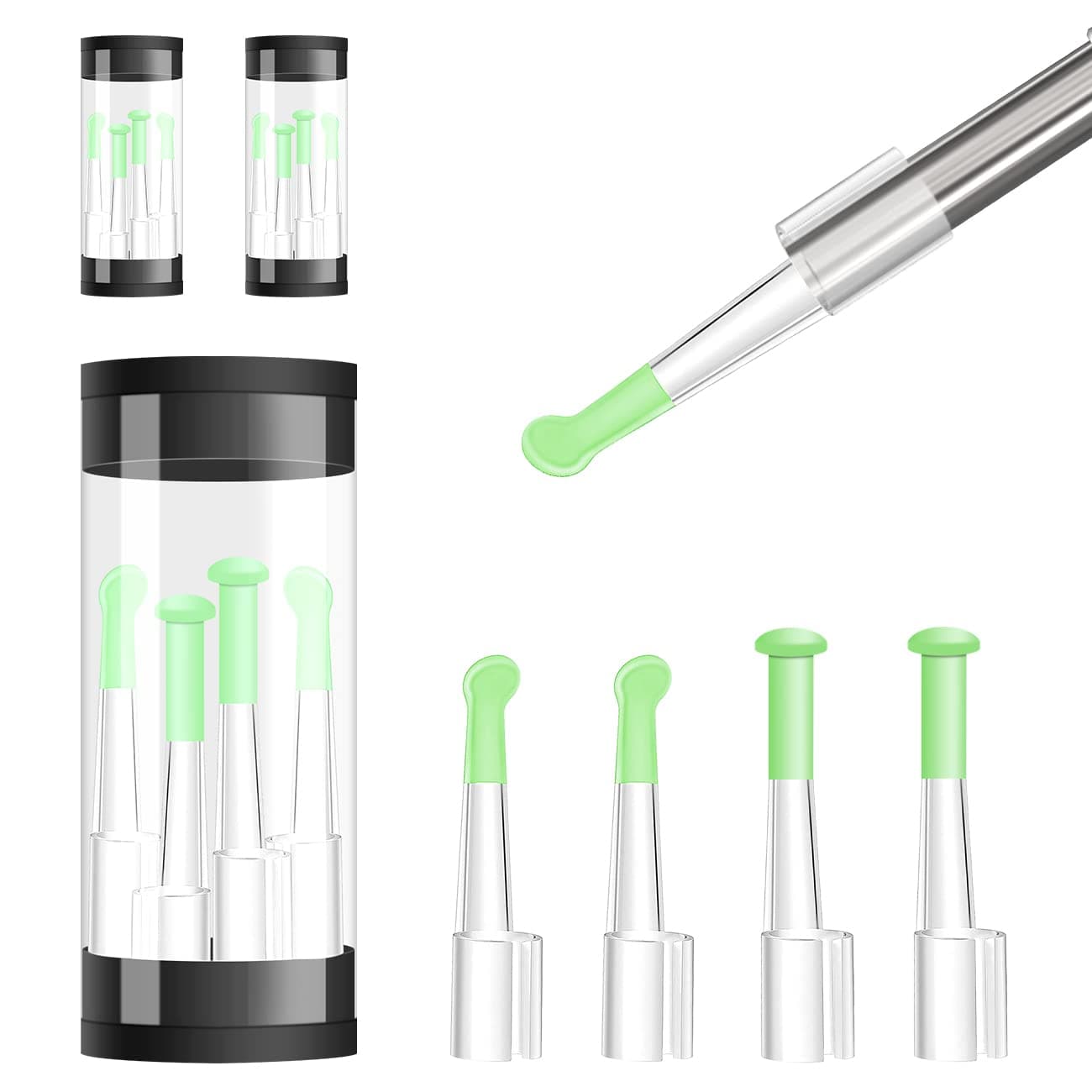 Ear Wax Removal Tool, Ear Spoon, Ear Pick for Hiacinto OS700 Otoscope, Digital Otoscope, 3.9mm Ear Wax Remover Pack of 3