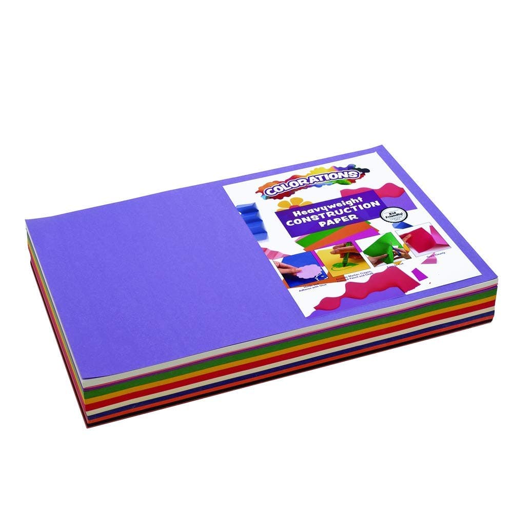 Colorations Construction Paper Smart Pack Multicolor for Classroom Supplies (Pack of 300 12"x18" Sheets)