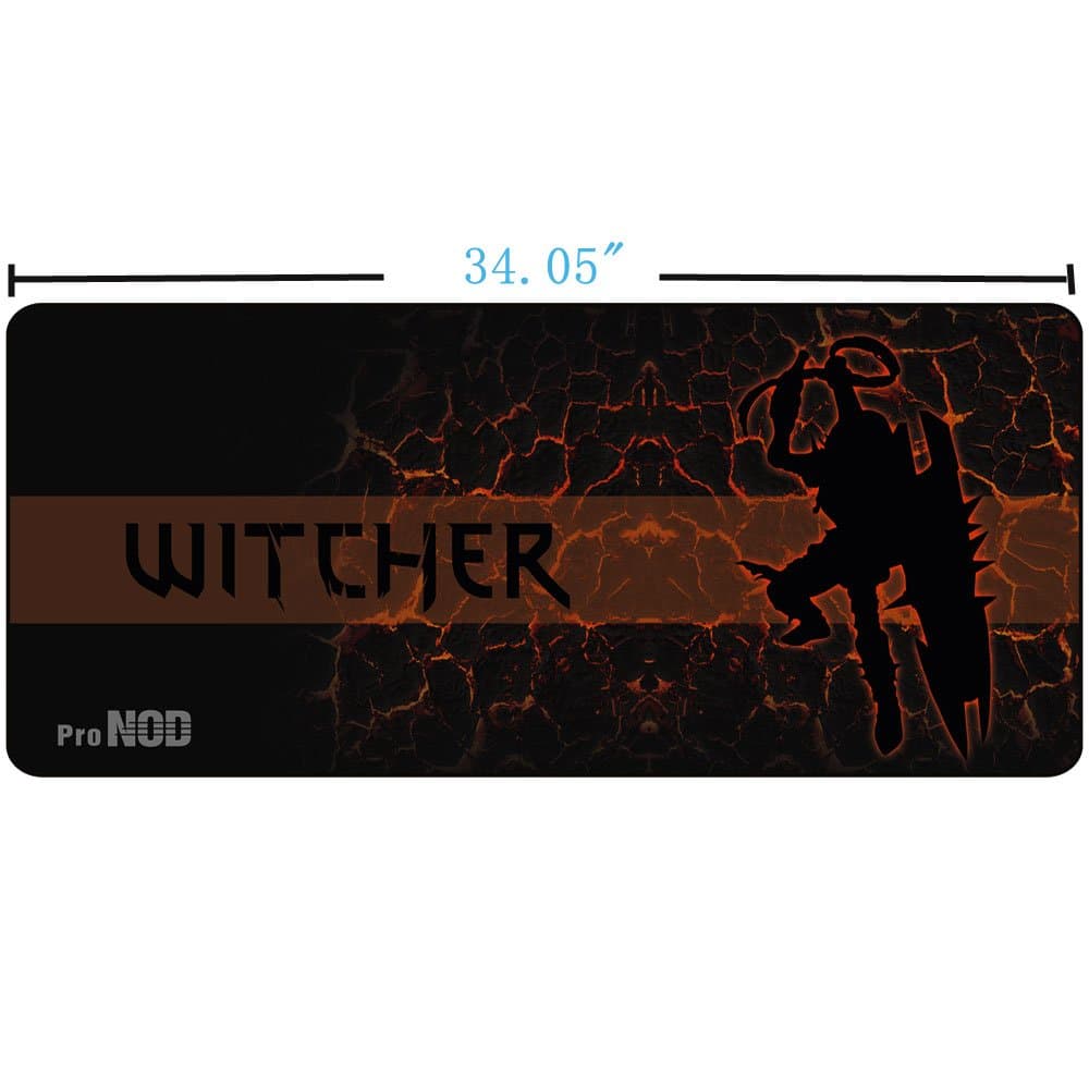 PRONOD Extended Non-Slip Waterproof Gaming Game Mouse Pad Mouse Mat Mousepad Mousepad - XXL Large, Stitched Edges, Speed Silky Smooth Surface - (34.05"x12.8"x0.12") Office Product