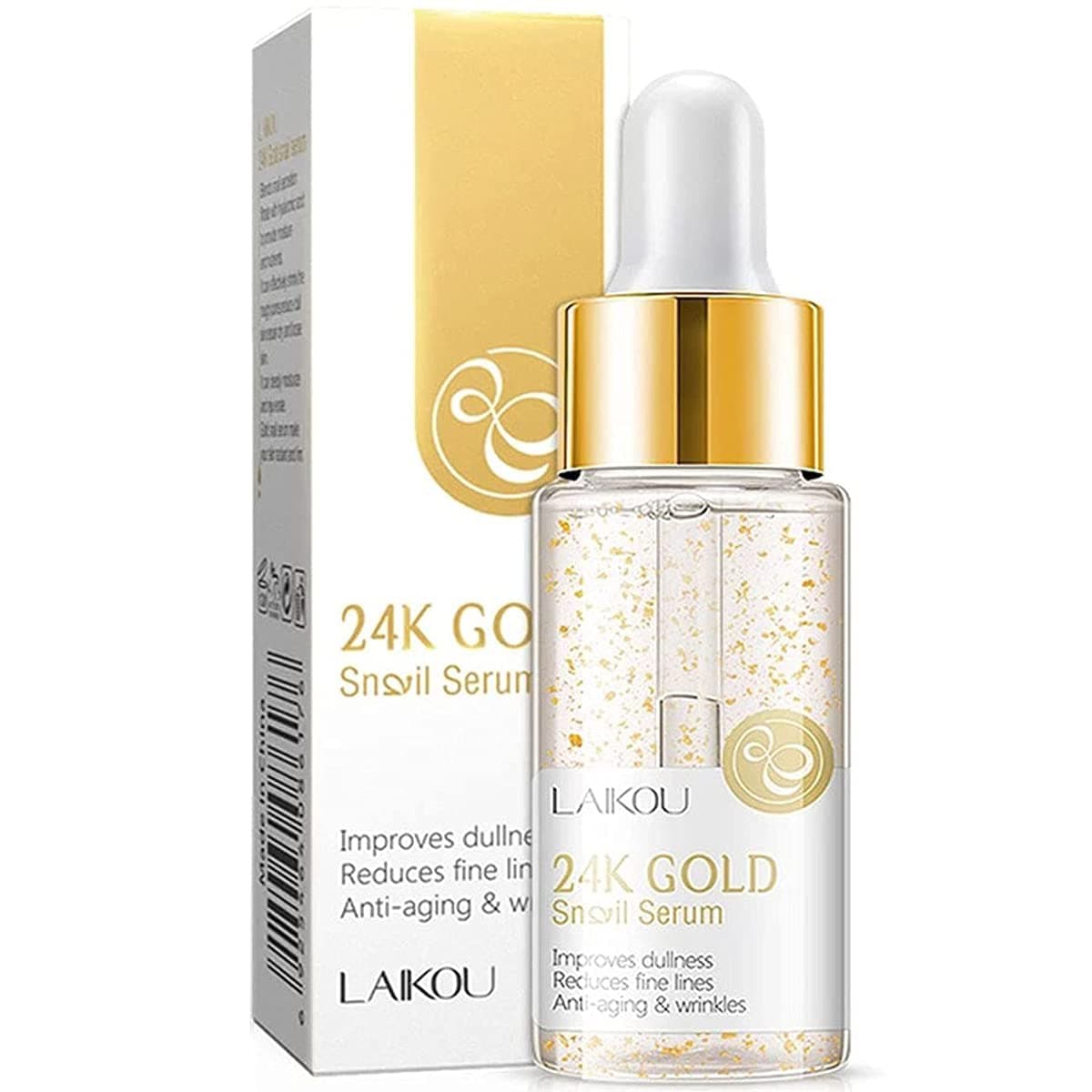 24K Gold Face Hyaluronic Acid Serum Moisturizing Snail Day Essence for Promote Absorption Moisturizer Deeply
