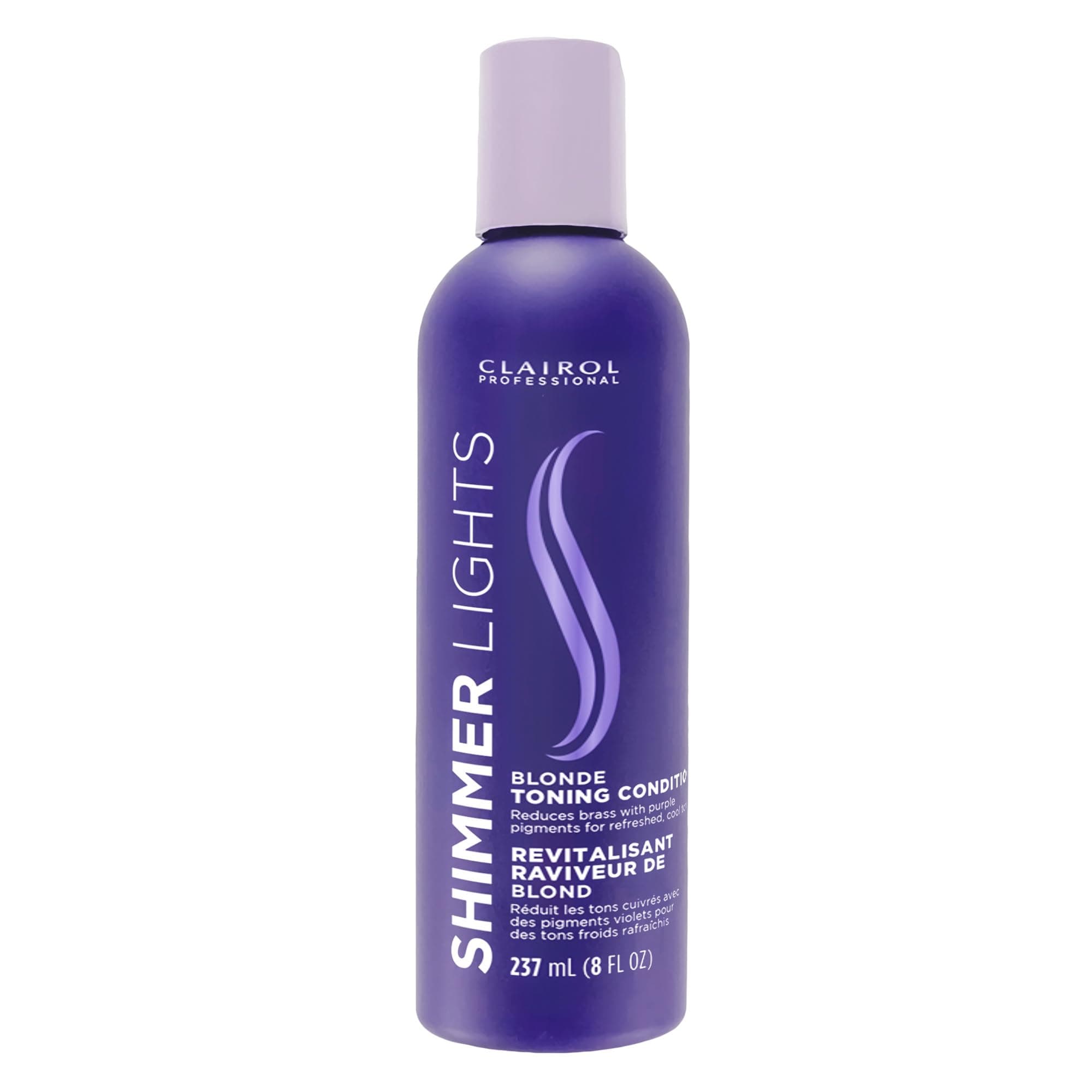 Clairol Professional Shimmer Lights Purple Conditioner | Neutralizes Brass & Yellow Tones | For Blonde, Silver, Gray & Highlighted Hair