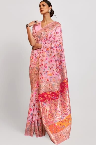 SWORNOF Womens Kanjivaram Banarasi Silk Saree Kanchipuram Patola saree