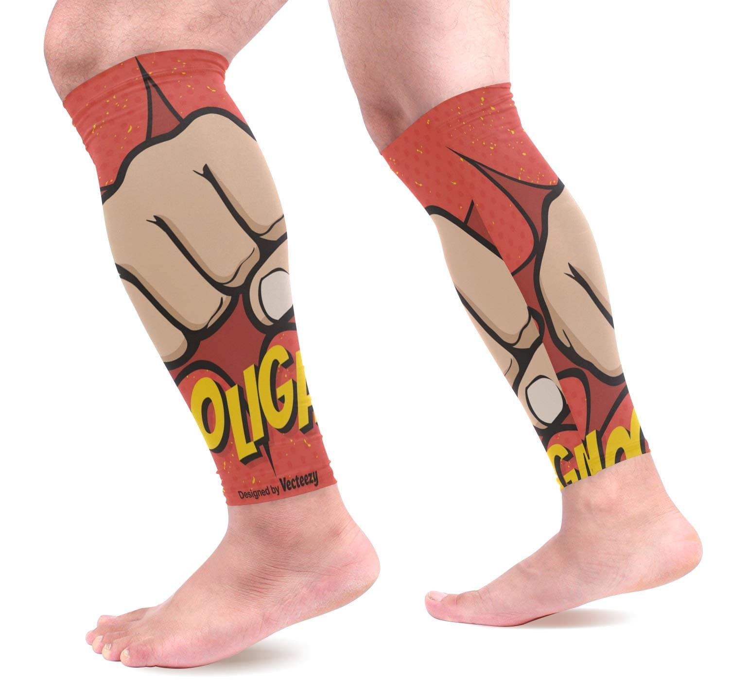 Bgejkos Rogue Fist Sports Calf Compression Sleeves Leg Compression Socks Calf Guard for Running, Cycling, Maternity, Travel, Nurses