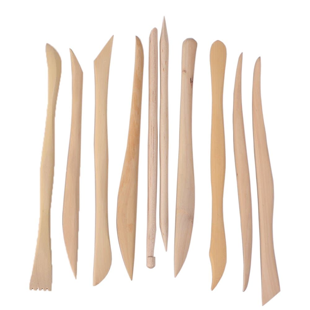2013newestseller 10PCS Wooden Clay Sculpture knife Pottery Sharpen Modeling Tools Set