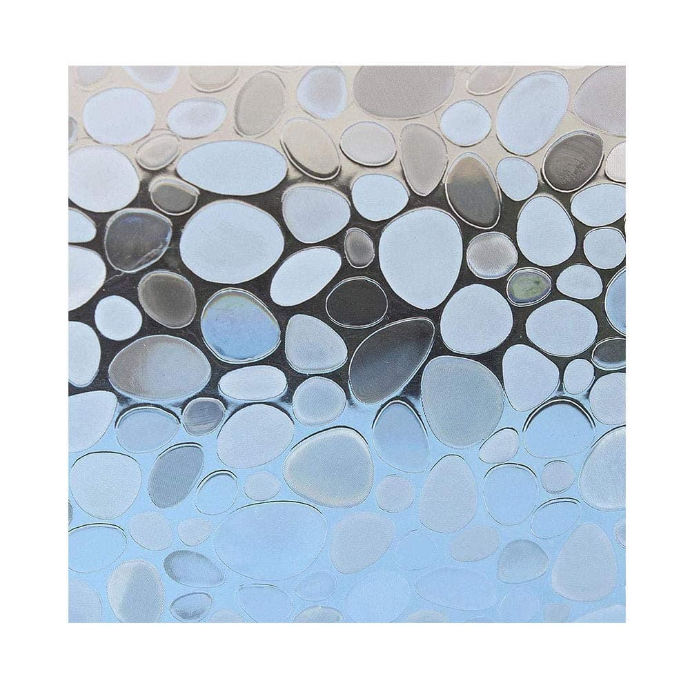MUWENTY Decorative Window Film, Privacy Window Film Static Cling No Glue Glass Film Pebble Decal Glass Sticker for Home Kitchen Office, Windows, Doors, Cabinets, 17.7"x 78.7"