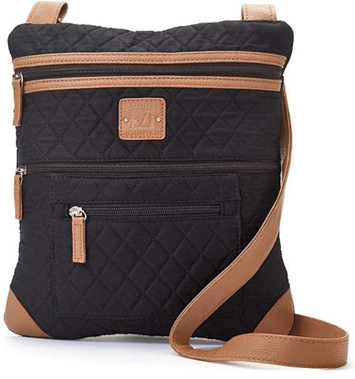Lockport Quilted Solid Handbag One Size Black