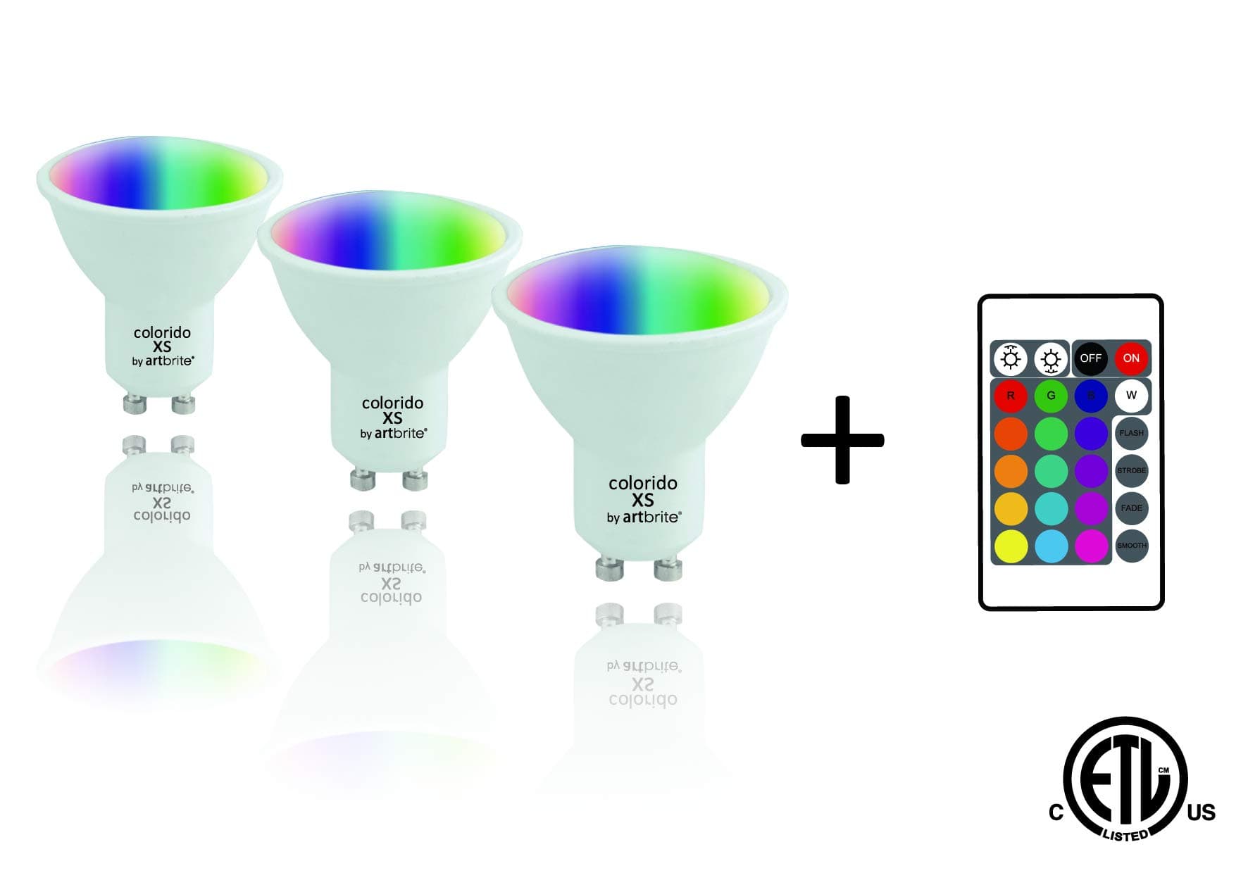 RGBW Gu10 LED Dimmable Spot Light, 16 Color Changing Light Bulb 4 Mode Change with Remote Control, Memory Function, Ideal Lighting for Home Decoration,Stage,Bar,Party (3-Pack)