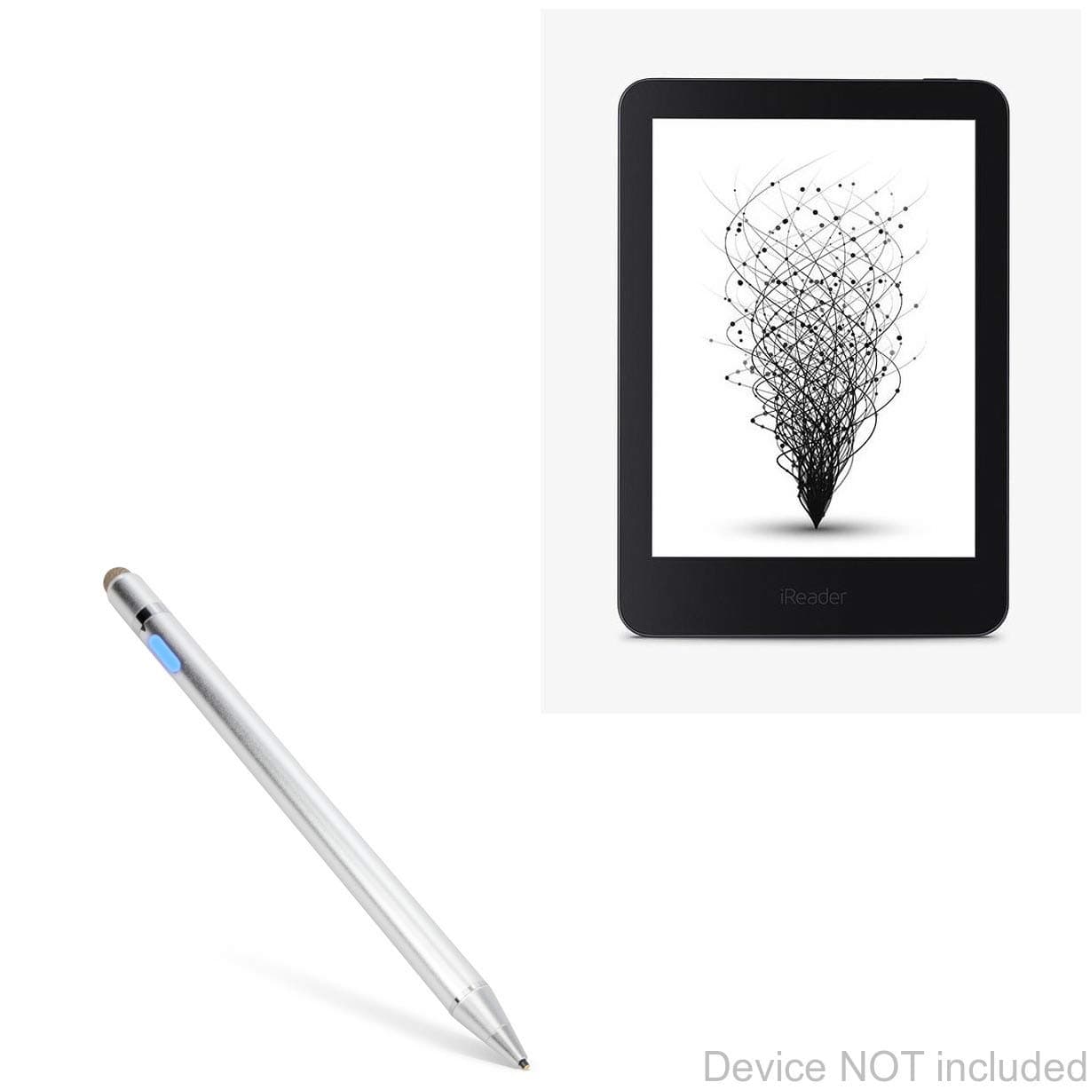 BoxWave Stylus Pen for Xiaomi iReader T6 (Stylus Pen by BoxWave) - AccuPoint Active Stylus, Electronic Stylus with Ultra Fine Tip for Xiaomi iReader T6 - Metallic Silver