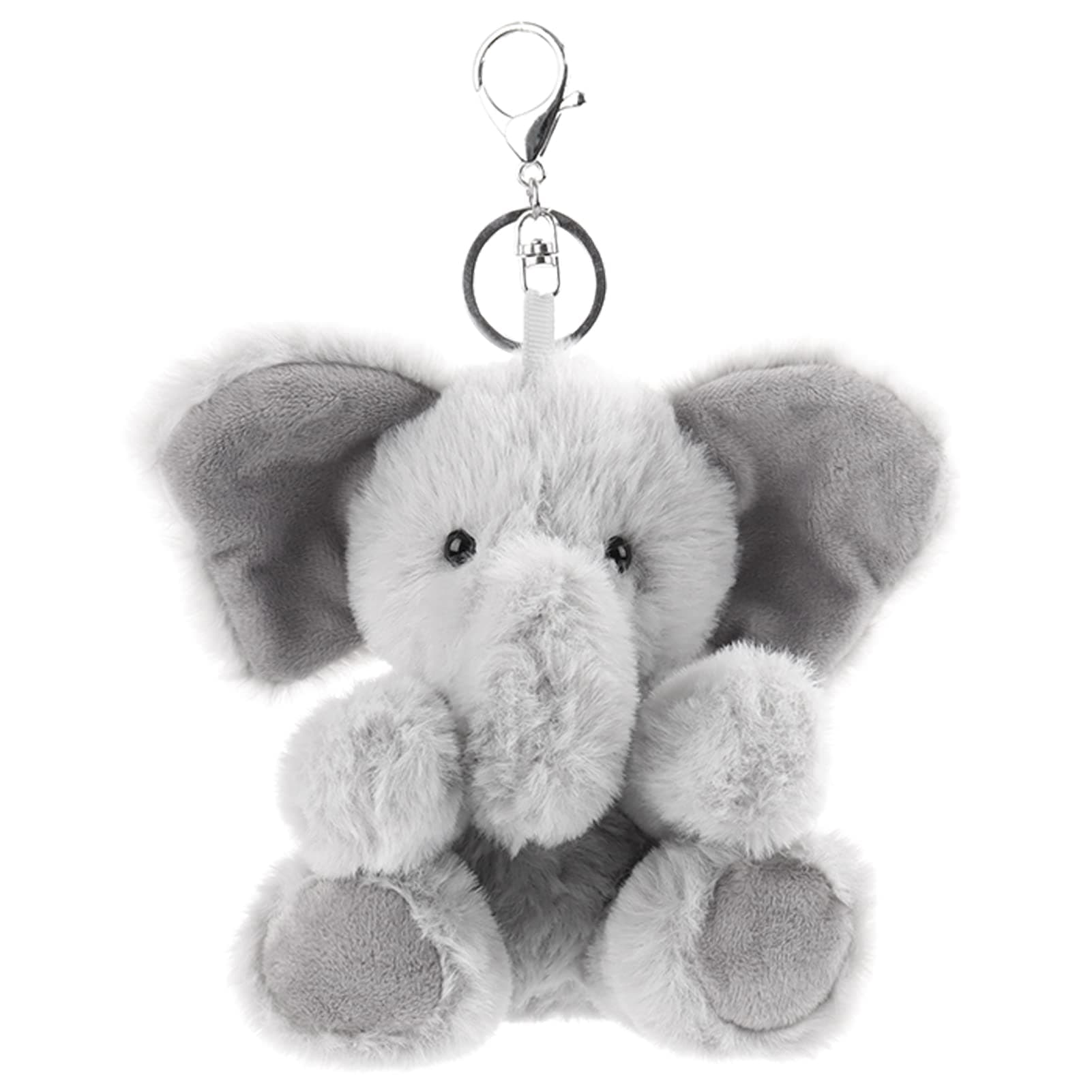 Apricot Lamb Cute Toys Plush Gray Elephant Stuffed Animal Soft Keychain for Kids Bag, Purse, Backpack, Handbag