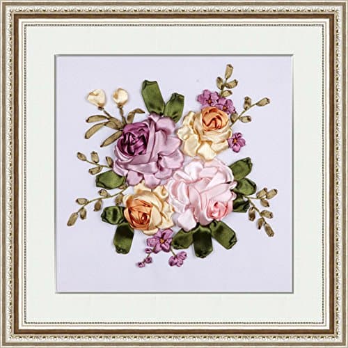 Ribbon Embroidery Kit 3D Painting New Cross Stitch Needle Work DIY Wall Decor No Frame X5007A