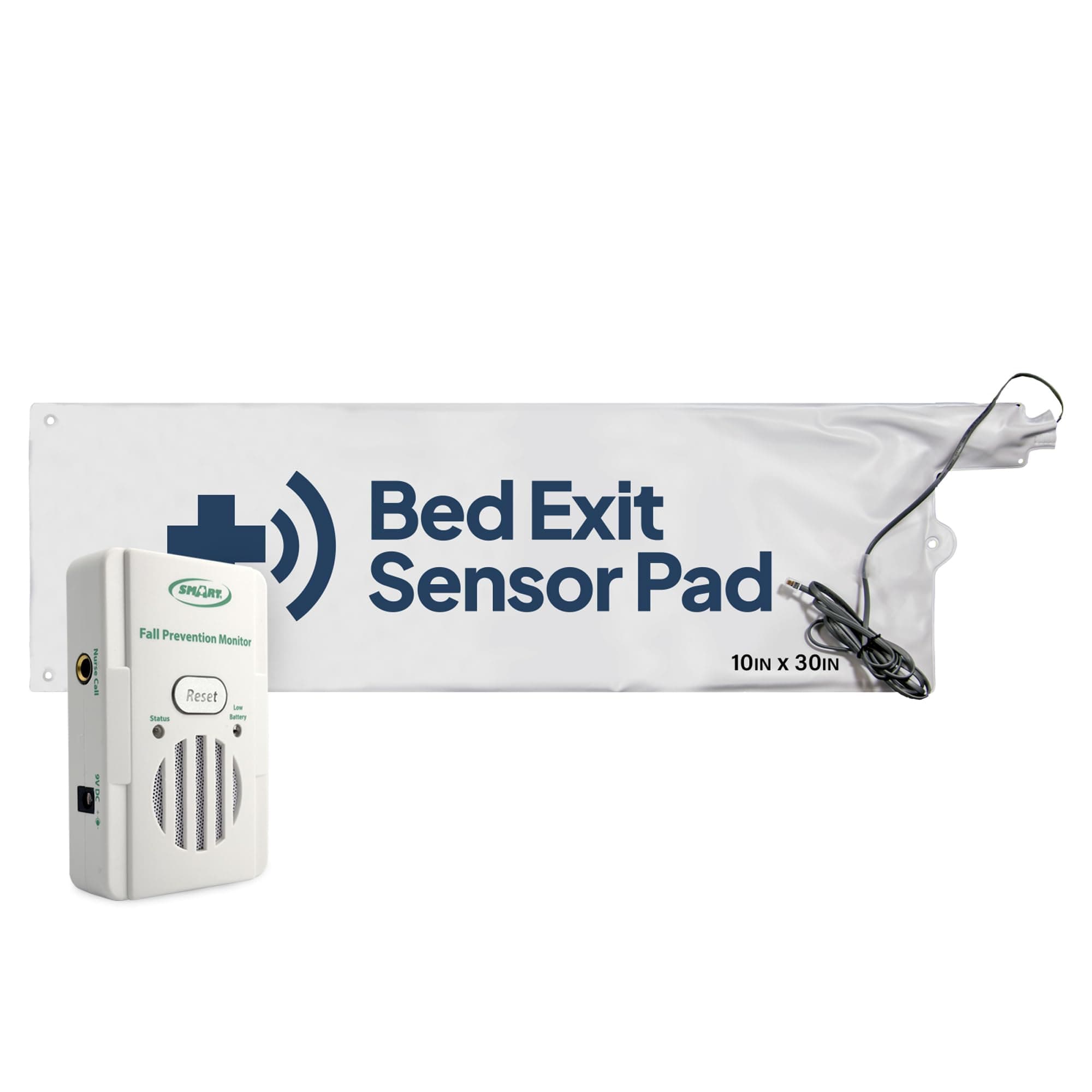Smart Caregiver Bed Exit Alert for Elderly Fall Prevention - Bed Alarm & Corded Weight Sensing Pad Let You Know When Patients Gets Up - 1 Year Warranty