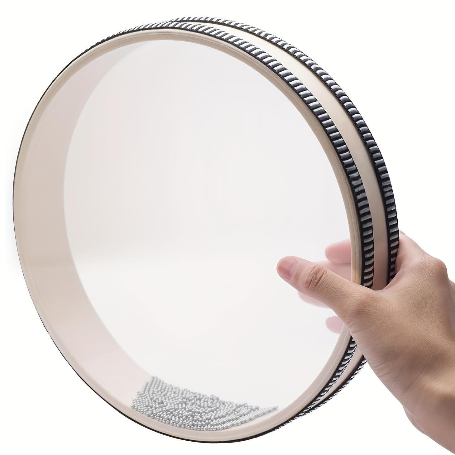 LuGema Ocean Drum,Sea Wave Drum for Meditation & Relaxation, Natural Color Rain Drumfor Stress Relief, Musical Sound Healing Instruments Ocean Sound Drum for Holistic Healing (10 inches FBA)