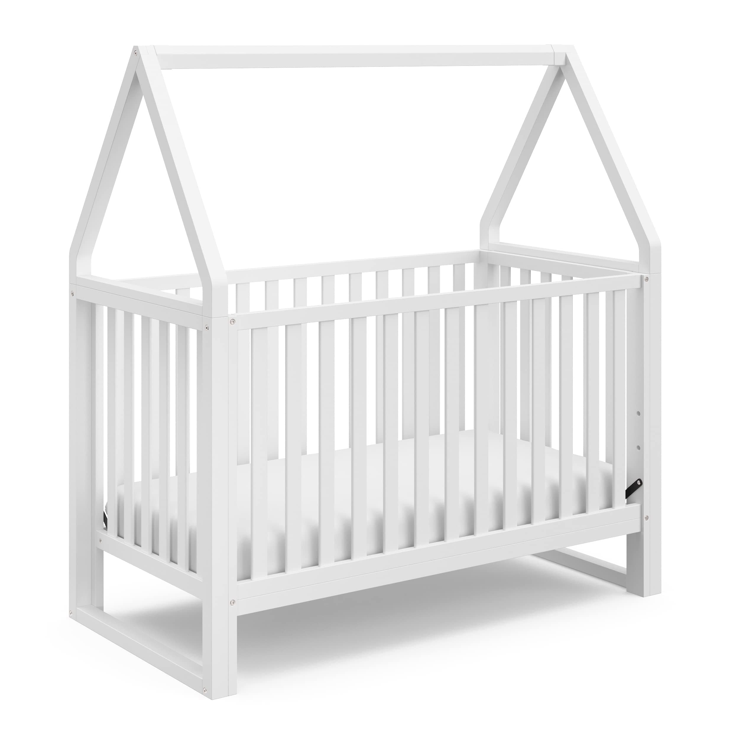 Orchard Grow-with-Me Convertible Crib (White) – GREENGUARD Gold Certified Montessori Baby Crib, Converts to Toddler Bed & Daybed, Fits Standard Mattress
