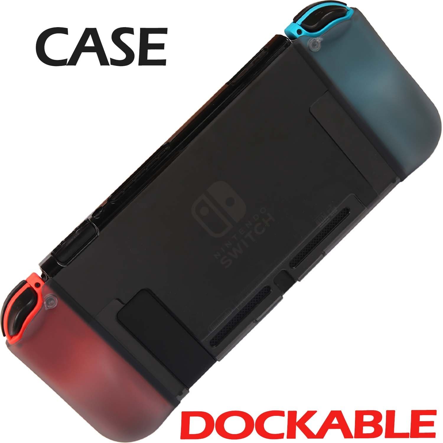 Dockable Case for Nintendo Switch - YOOWA Soft TPU Grip Shock-Absorption and Anti-Scratch Dockable Protective Cover Case for Nintendo Switch - Black