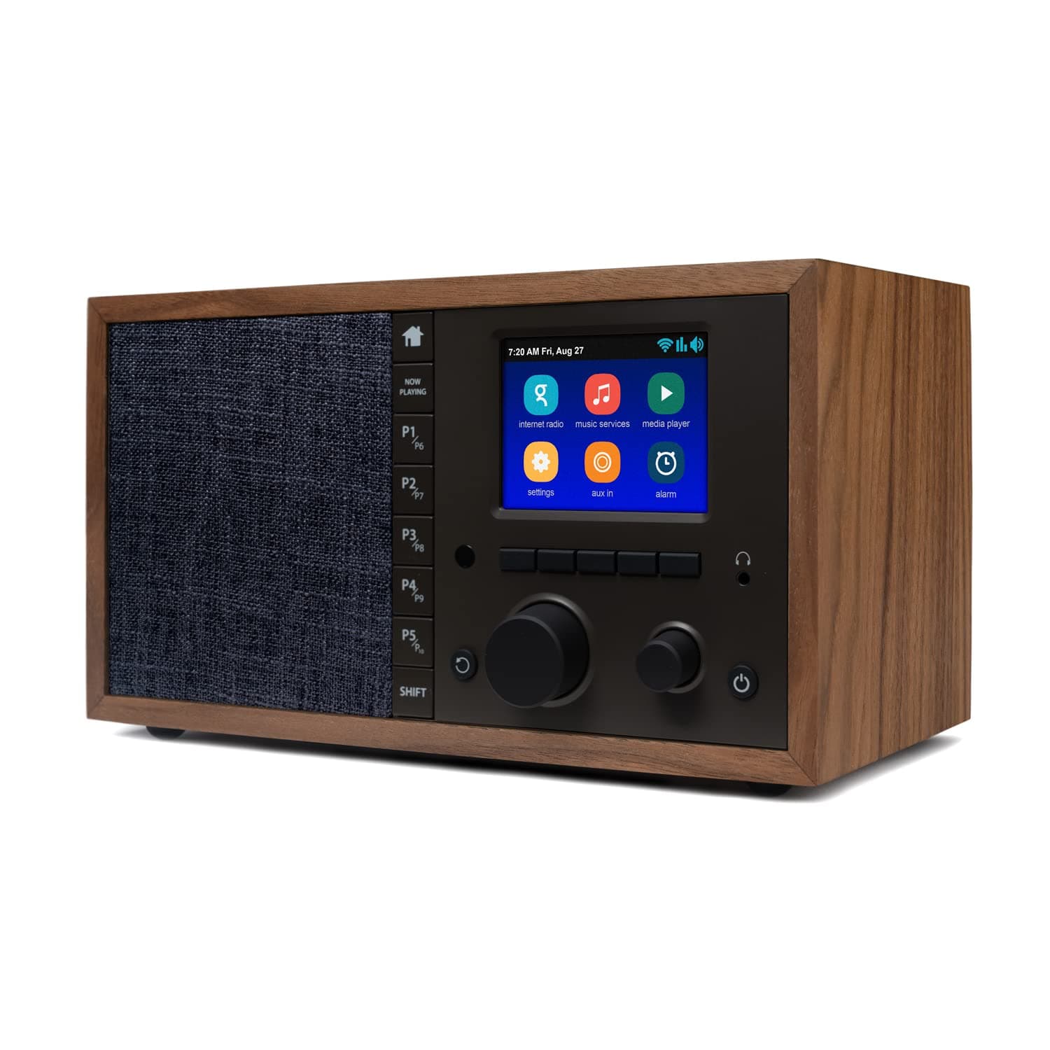 Grace Digital Mondo Elite Classic Internet Radio + SiriusXM, Pandora, Spotify Connect, Bluetooth, Wi-Fi, 7-Day Alarm (Walnut)