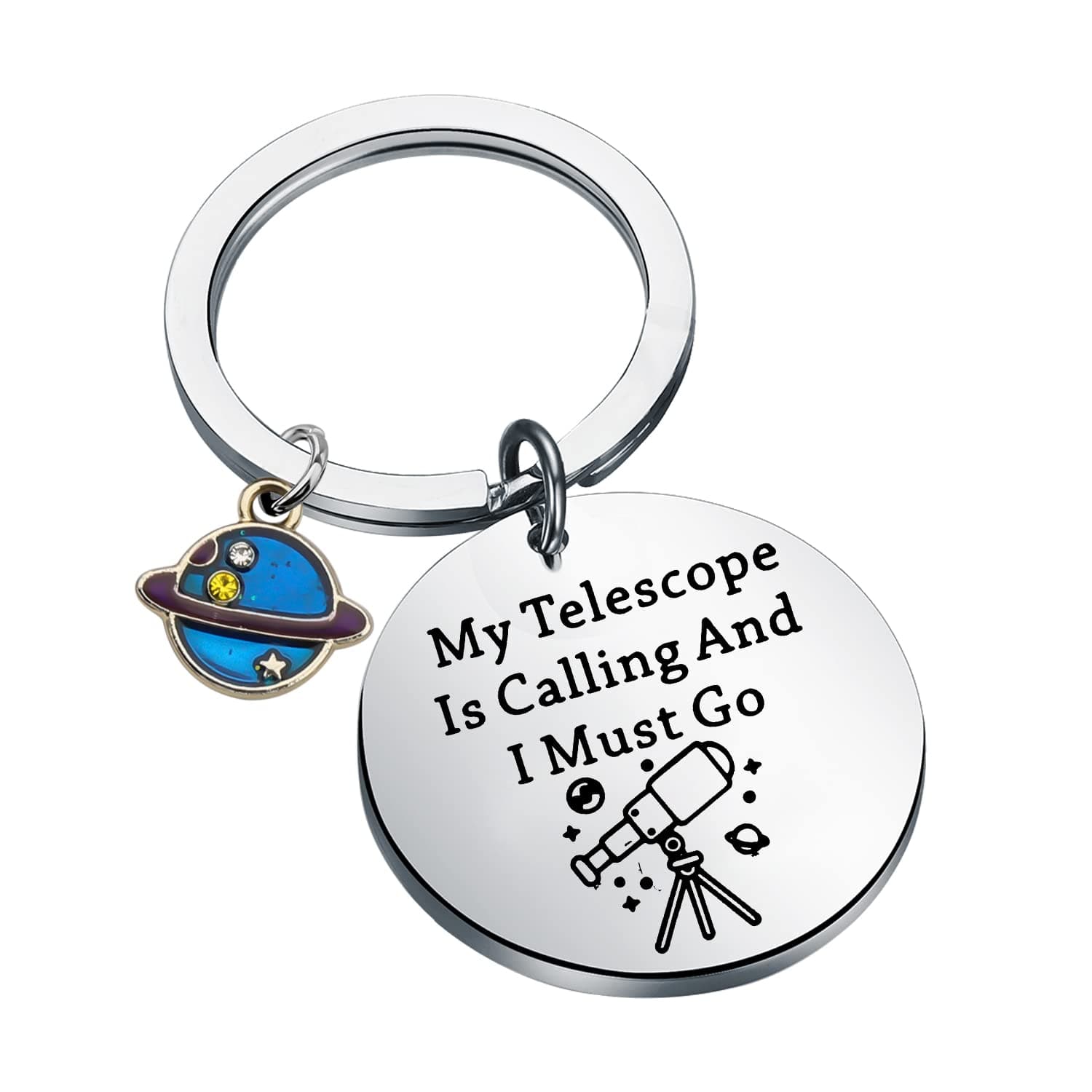 WSNANG Astronomy Gift Spacemen Gift Astronaut Keychain My Telescope Is Calling And I Must Go Keychain