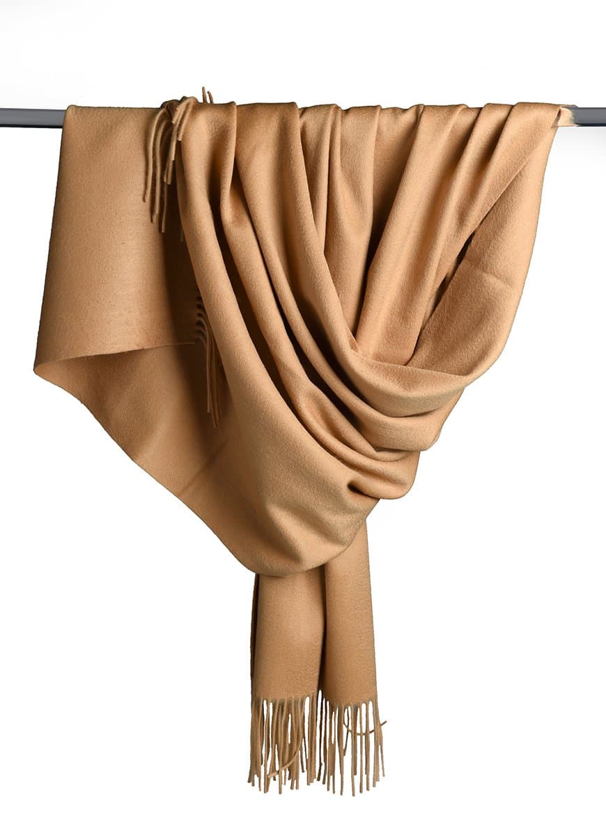 Super Soft 100% Pure Cashmere Shawl, Camel