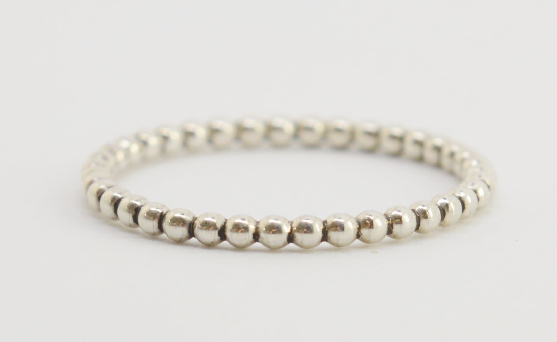 Bubble stack ring in sterling silver