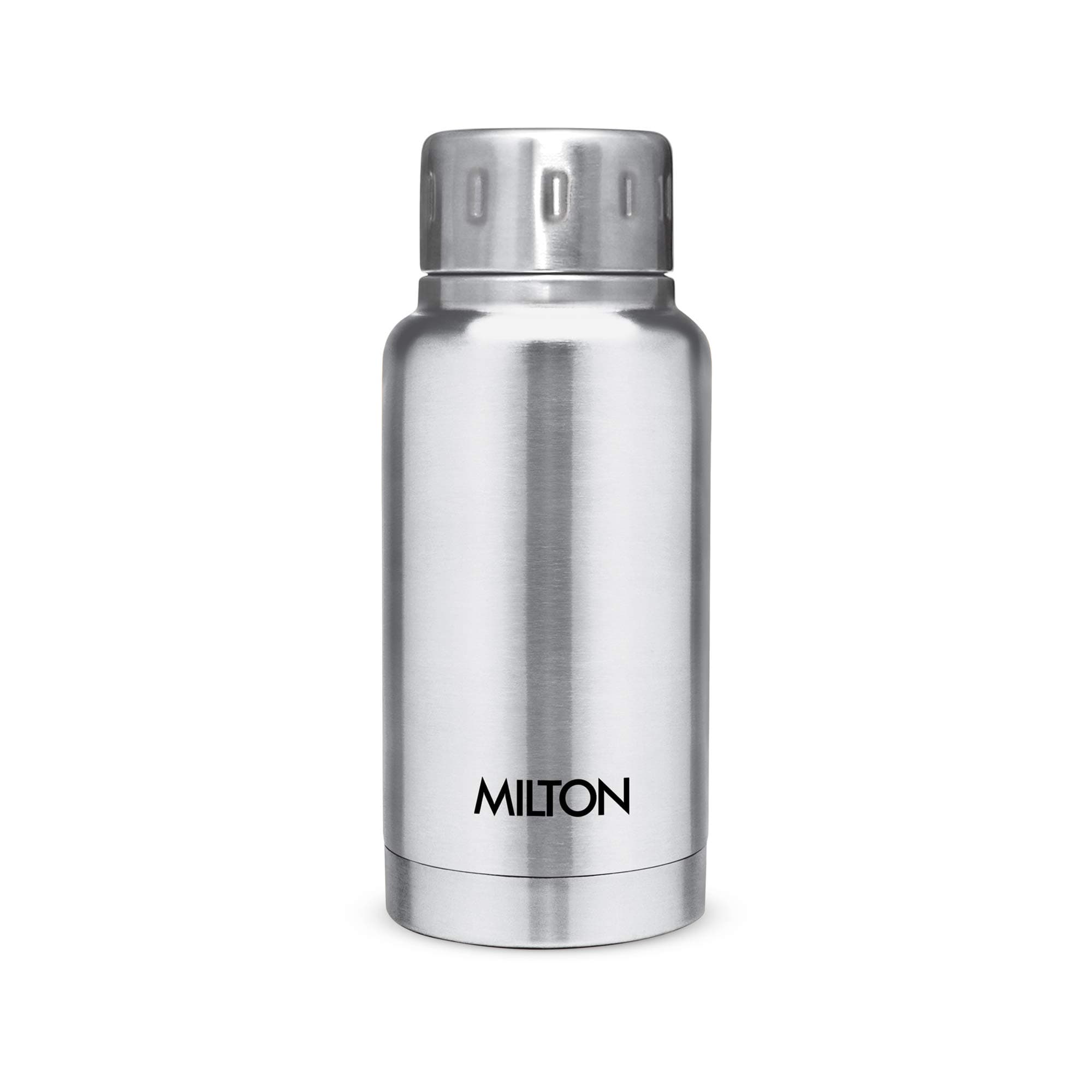 Milton Elfin 160 Thermosteel Water Bottle 160 ml, 24 Hr Hot and Cold I Leak Proof Lid, ISI Certified I Vacuum Insulated I for Office, Gym, School I Silver