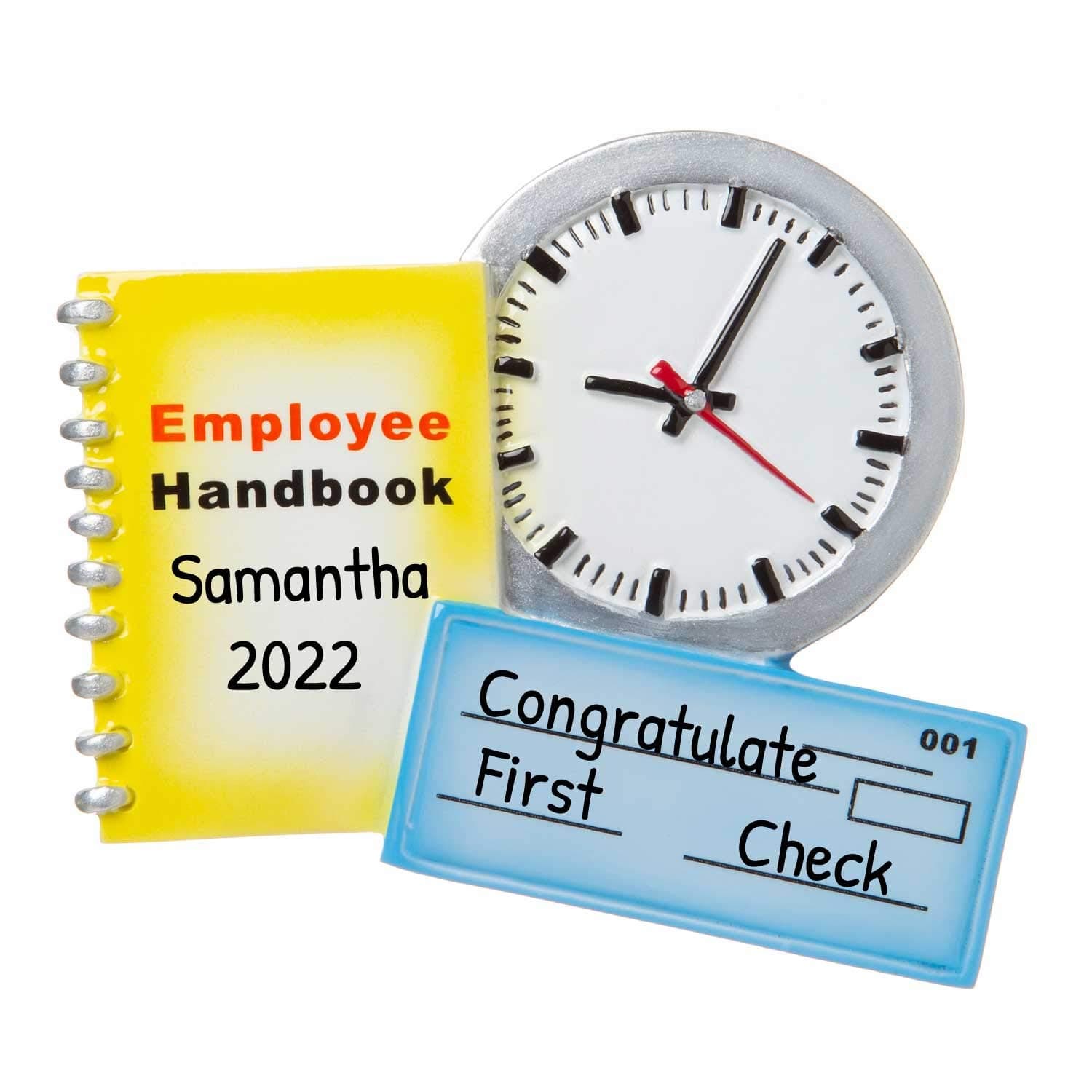 Personalized First Job Ornament - New Job Ornament, My First Job, Employee Ornaments, Occupation Ornaments, New Job Christmas Ornament, 1st Job Ornament - First Paycheck - Free Customization