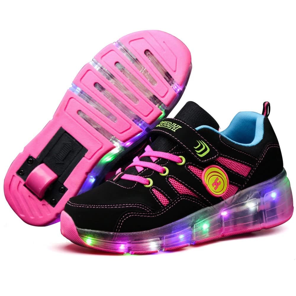 Ufatansy Roller Skate Shoes LED Light Up Shoes with Wheels Roller Shoes USB Rechargealbe Shoes Kids Gifts