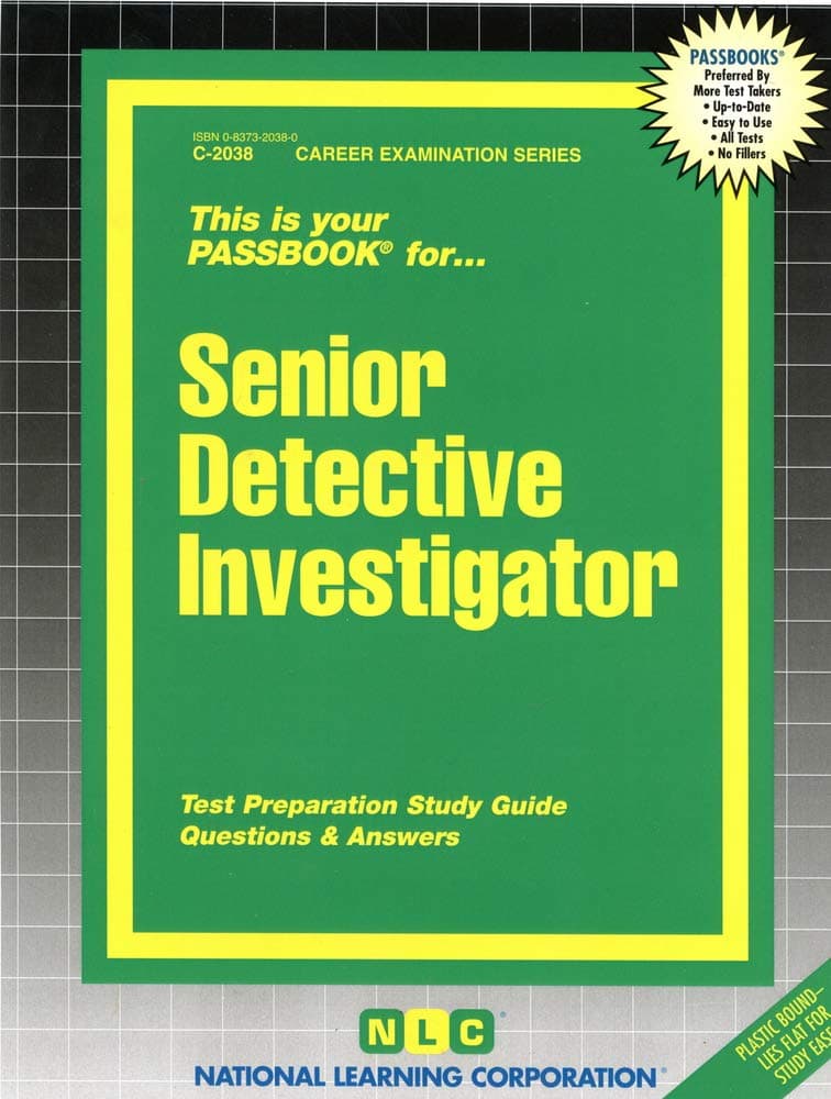 Senior Detective Investigator (Career Examination Series) Spiral-bound – December 1, 2015