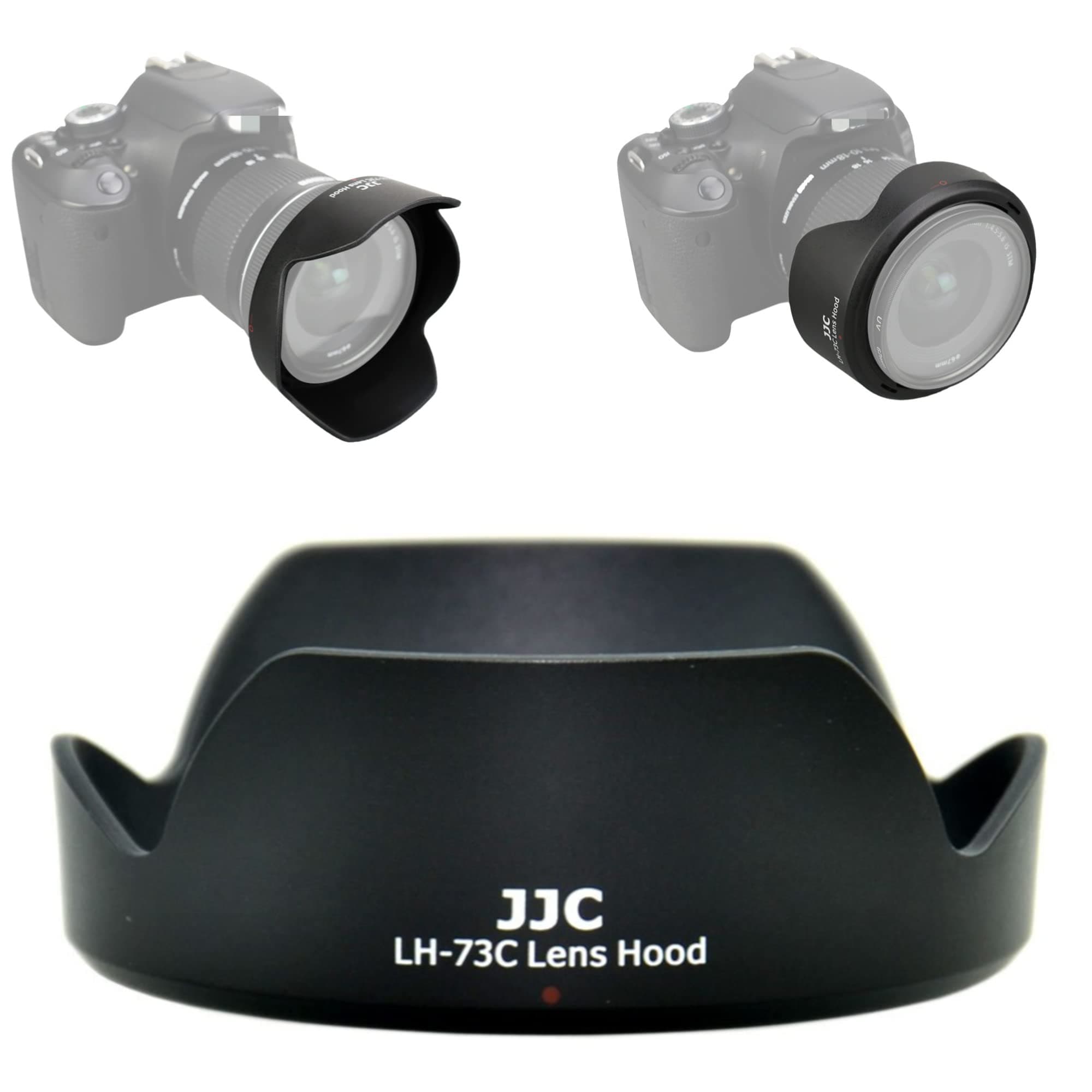 JJC Reversible Lens Hood for Canon EF-S 10-18mm f/4.5-5.6 IS STM - Compatible With Rebel T7i T8i T7 T6S T6i T5i T5 SL3 SL2 EOS 90D 80D 77D 70D 7D Mark II - Replaces Canon EW-73C