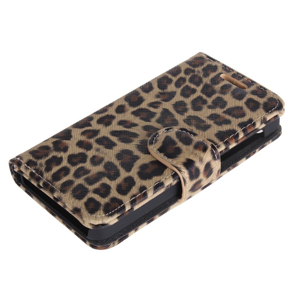 Miss Darcy New Luxury Leopard PU Leather Stand Leather Wallet Case Cover With Credit Card/ID Slots For Blackberry Z10 (Yellow)
